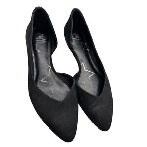 Gianni Bini Black Pointed Studded Flats Business Casual Women's Shoes‎ 9M